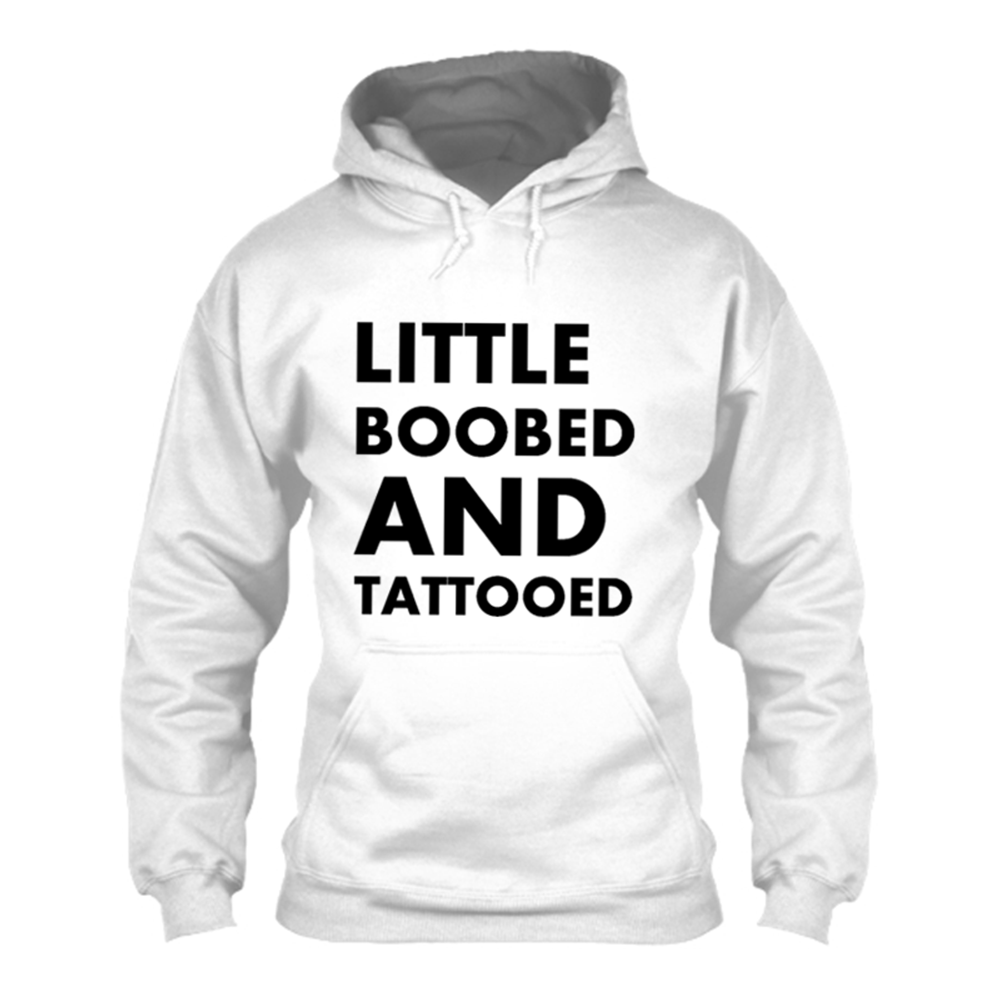 Women's Little Boobed And Tattooed - Hoodie