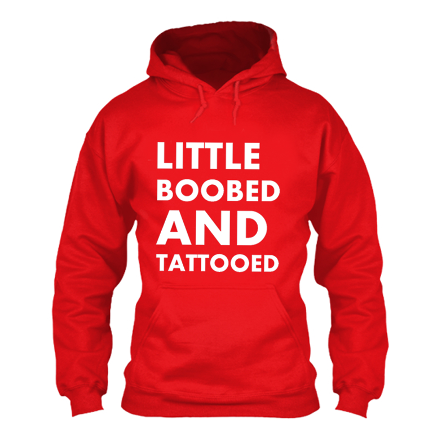 Women's Little Boobed And Tattooed - Hoodie