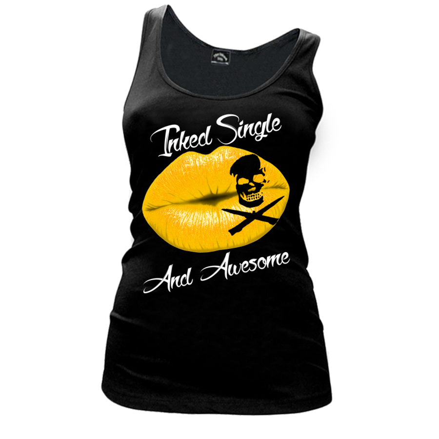 Women's Inked Single And Awesome - Tank Top