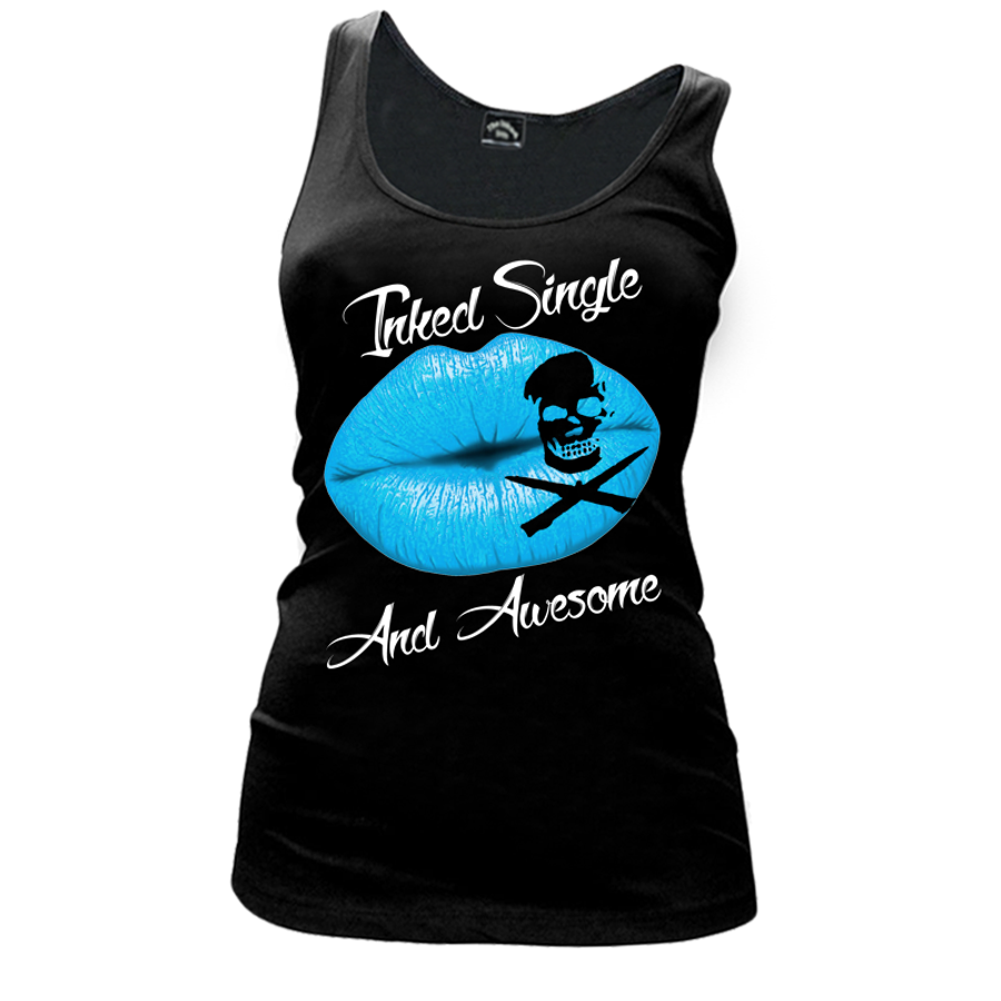 Women's Inked Single And Awesome - Tank Top