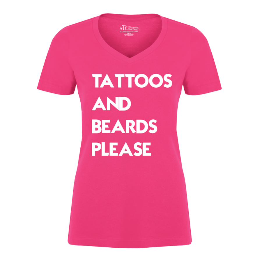 Women's Tattoos And Beards Please - Tshirt