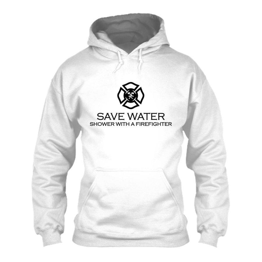 Women's Save Water Shower With A Firefighter - Hoodie