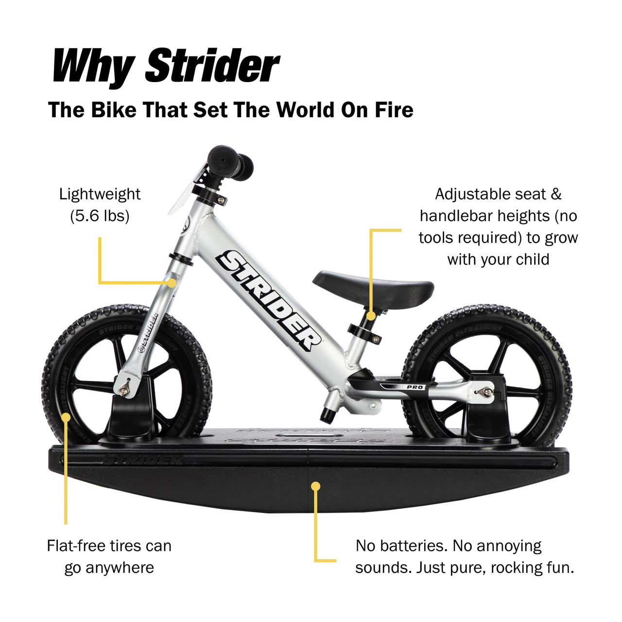 Strider Pro 2-in-1 Rocking Bike: Start Riding Early | Free Shipping