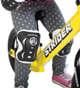 Close up of the knee pad on a young kid