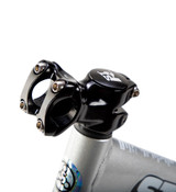 Side view of the Strider Stem Adapter on a 12" bike without a handlebar