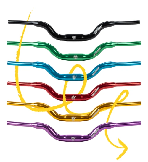 Display of Strider Aluminum Riser Handlebar colors