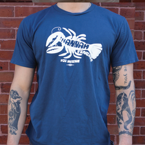 Hannah for Governor, Lobster - Ty Williams Design (Unisex Blue Steel Tee)