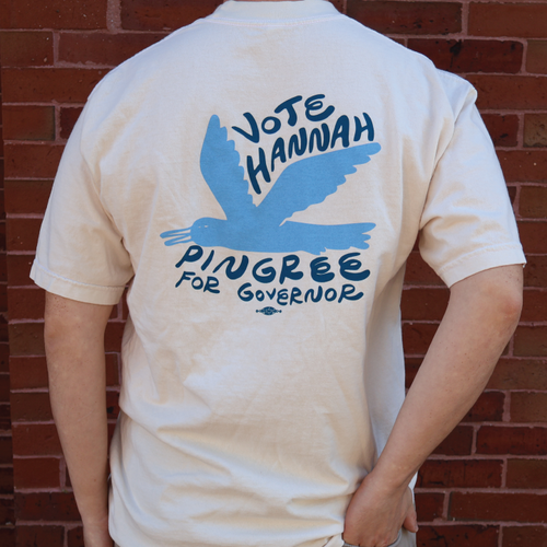 Hannah for Governor, Bird - Ty Williams Design (Unisex Cream Tee)