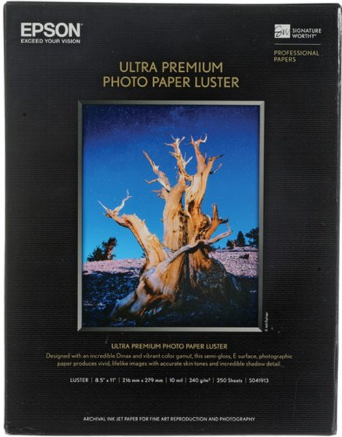 Epson Ultra Premium Photo Paper Luster 8.5"x11" 250 Sheets
