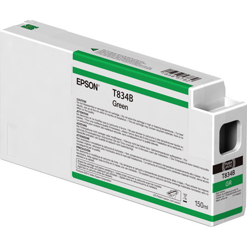Epson T834B00 Green Ink Cartridge, 150 mL