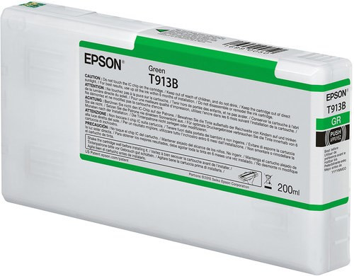 Epson Ultrachrome HDX Green Ink Cartridge 200ml for SureColor P5000 Printers - T913B00