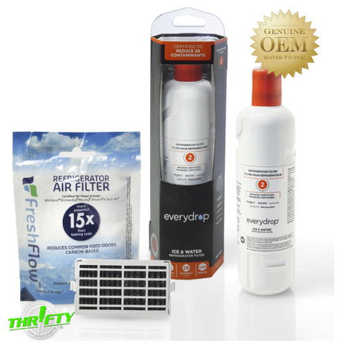 Whirlpool EveryDrop Water Filter 2 and FreshFlow Air Filter for  Refrigerator