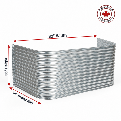 82″ W × 30″ P × 36″ H Galvanized Steel Window Well