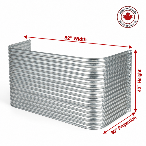 82″ W × 30″ P × 42″ H Galvanized Steel Window Well
