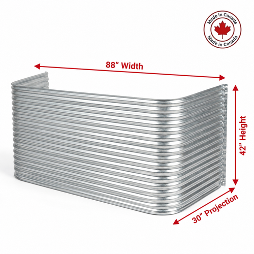 88″ W × 30″ P × 42″ H Galvanized Steel Window Well