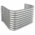 36″ W × 12″ P × 12″ H Galvanized Steel Window Well