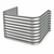 60″ W × 30″ P × 36″ H corrugated galvanized steel window well, angled product view