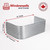 78″ W × 30″ P × 22″ H Galvanized Steel Window Well
