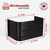 36″ W × 22″ P × 22″ H Powder Coated Window Well — Gloss Black