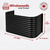 48″ W × 22″ P × 30″ H Powder Coated Window Well — Gloss Black