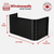 48″ W × 30″ P × 30″ H Powder Coated Window Well — Gloss Black