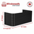 54″ W × 16″ P × 22″ H Powder Coated Window Well — Gloss Black