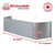 60″ W × 22″ P × 22″ H Galvanized Steel Window Well