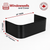 66″ W × 22″ P × 12″ H Powder Coated Window Well — Gloss Black