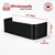 66″ W × 30″ P × 22″ H Powder Coated Window Well — Gloss Black
