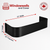 72″ W × 22″ P × 12″ H Powder Coated Window Well — Gloss Black