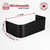 72″ W × 22″ P × 22″ H Powder Coated Window Well — Gloss Black