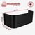 78″ W × 22″ P × 30″ H Powder Coated Window Well — Gloss Black