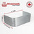78″ W × 30″ P × 12″ H Galvanized Steel Window Well