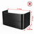 74″ W × 36″ P × 42″ H Powder Coated Window Well — Gloss Black