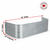 92″ W × 22″ P × 22″ H Galvanized Steel Window Well