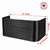 92″ W × 36″ P × 36″ H Powder Coated Window Well — Gloss Black