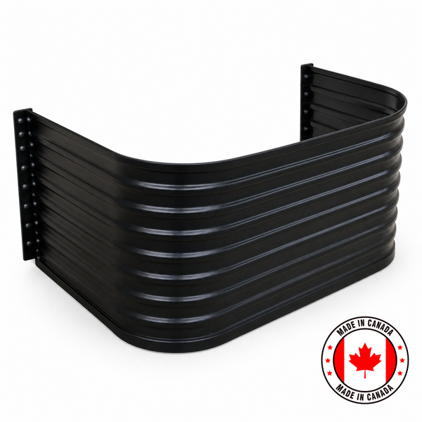 36″ W × 12″ P × 12″ H gloss black powder coated window well by ASAP — made in Canada
