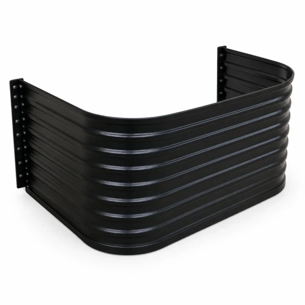 60″ W × 30″ P × 36″ H Powder Coated Window Well — Gloss Black