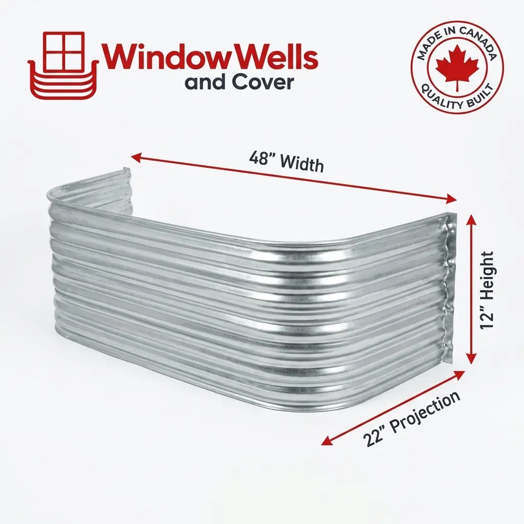 Galvanized steel window wells