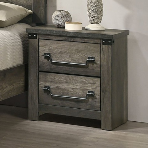 Rustic Farmhouse Rustic Gray Finish Night Stand Rustic Farmhouse Rustic Gray Finish Night Stand