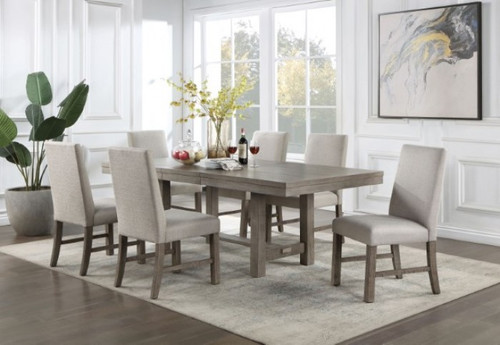 7-piece DINING ROOM TABLE SET GRAY FINISH 7-piece DINING ROOM TABLE SET GRAY FINISH