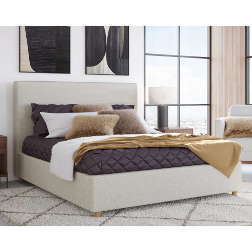 Olivia Upholstered Platform Bed in Ivory Olivia Upholstered Platform Bed in Ivory