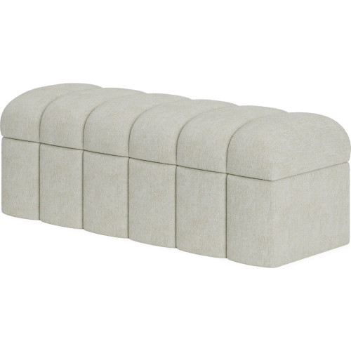 Upholstered Storage Bench in Sandy Chenille