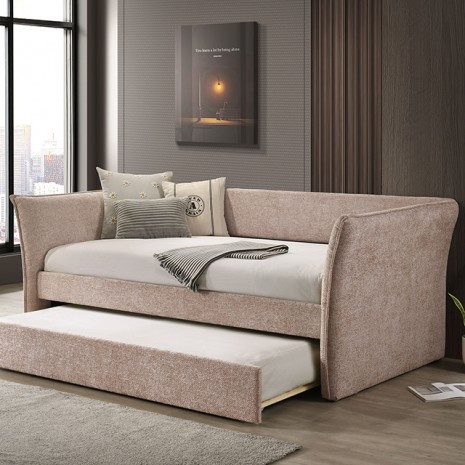 Contemporary Style Twin Daybed w/ Trundle Pink