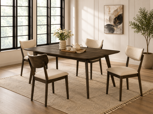 Mid-Century Modern Counter Height Dining Set, 5-Piece