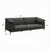 BLACK TOP GRAIN LEATHER SOFA MODERN ITALIAN