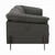 BLACK TOP GRAIN LEATHER SOFA MODERN ITALIAN