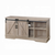 RUSTIC BARN DOOR TV MEDIA STAND CABINET OAK FINISH STORAGE