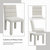 RETRO 7 PIECE ENGINEERED STONE TOP DINING TABLE SET