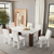 RETRO 7 PIECE ENGINEERED STONE TOP DINING TABLE SET